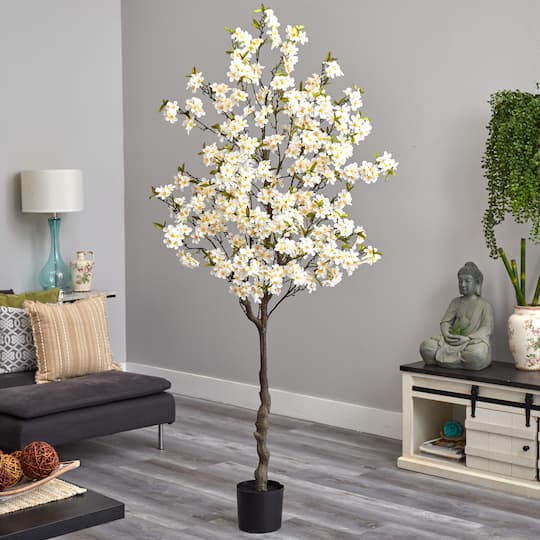 6.5ft. Potted Apple Flower Artificial Tree